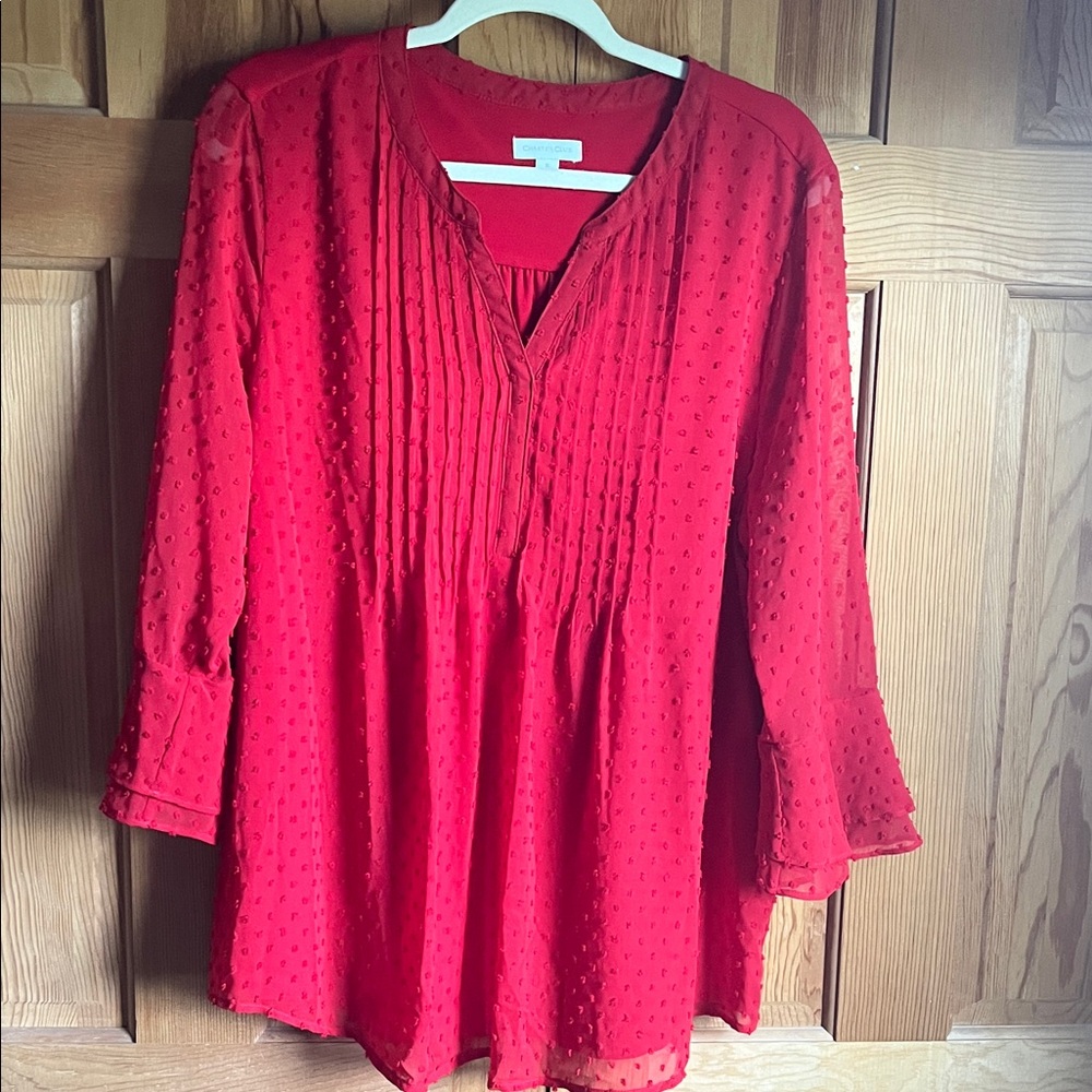 Charter Club Vibrant Red Blouse